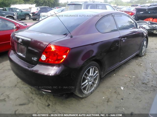 JTKDE177850031203 - 2005 TOYOTA SCION TC 勃艮第红 照片 4