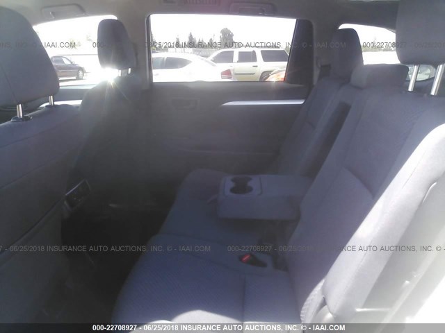 5TDZZRFHXHS234590 - 2017 TOYOTA HIGHLANDER LE/LE PLUS WHITE photo 8