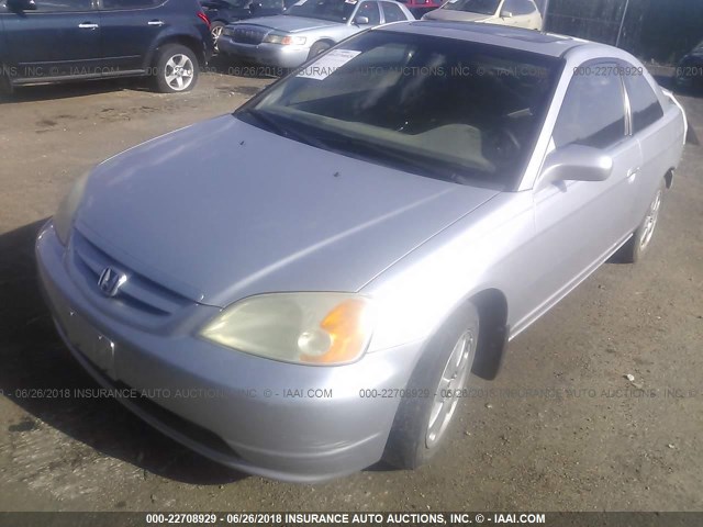 1HGEM21951L073837 - 2001 HONDA CIVIC SI/EX SILVER photo 2