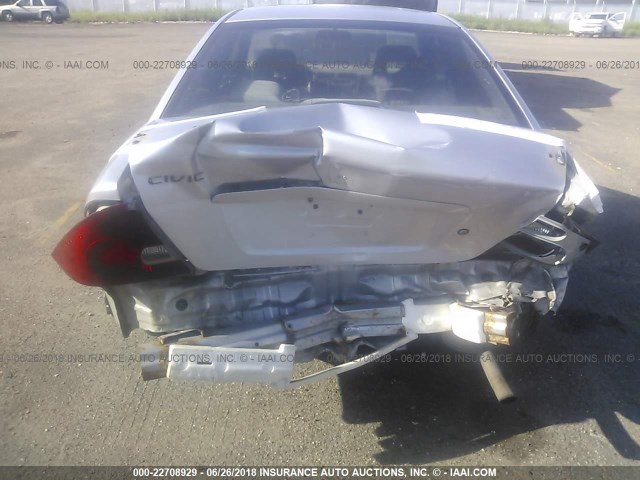 1HGEM21951L073837 - 2001 HONDA CIVIC SI/EX SILVER photo 6