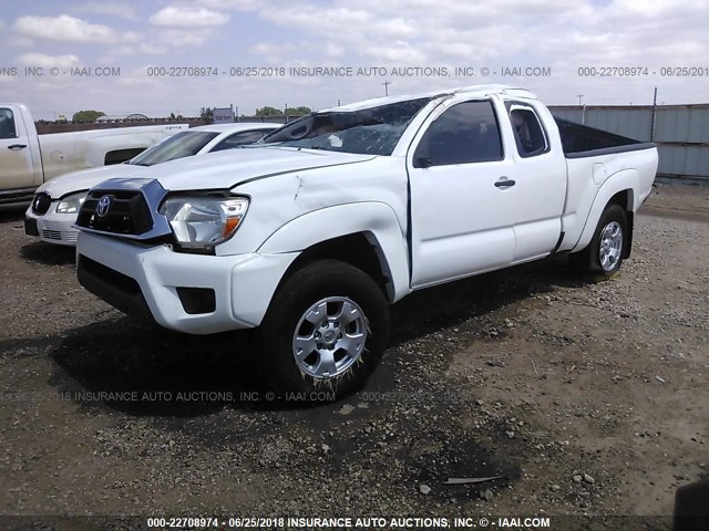 5TFTX4GN1CX006774 - 2012 TOYOTA TACOMA PRERUNNER ACCESS CAB WHITE photo 2