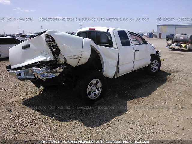 5TFTX4GN1CX006774 - 2012 TOYOTA TACOMA PRERUNNER ACCESS CAB WHITE photo 4