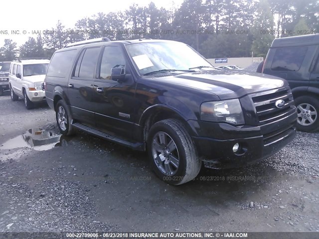 1FMFK19587LA27864 - 2007 FORD EXPEDITION EL LIMITED BLACK photo 1