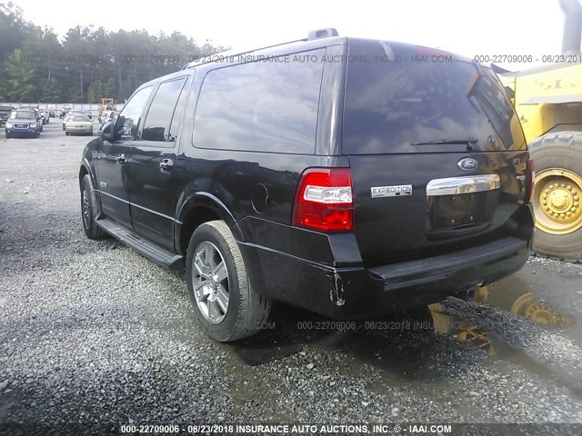 1FMFK19587LA27864 - 2007 FORD EXPEDITION EL LIMITED BLACK photo 3