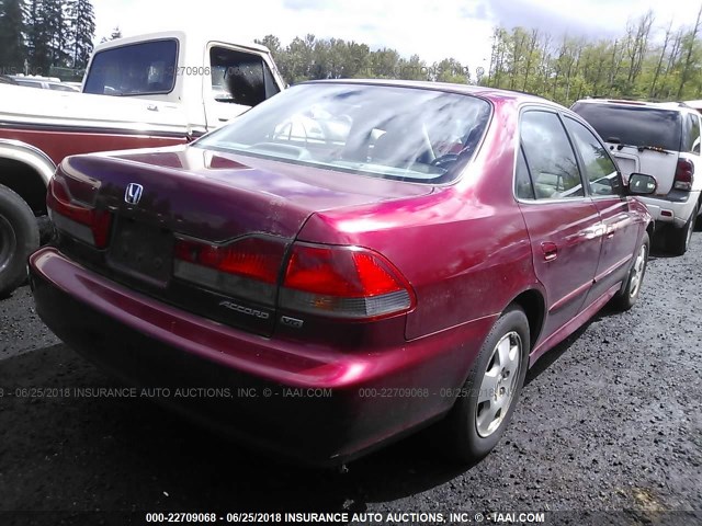 1HGCG16511A800725 - 2001 HONDA ACCORD EX მუქწითელი ფოტო 4