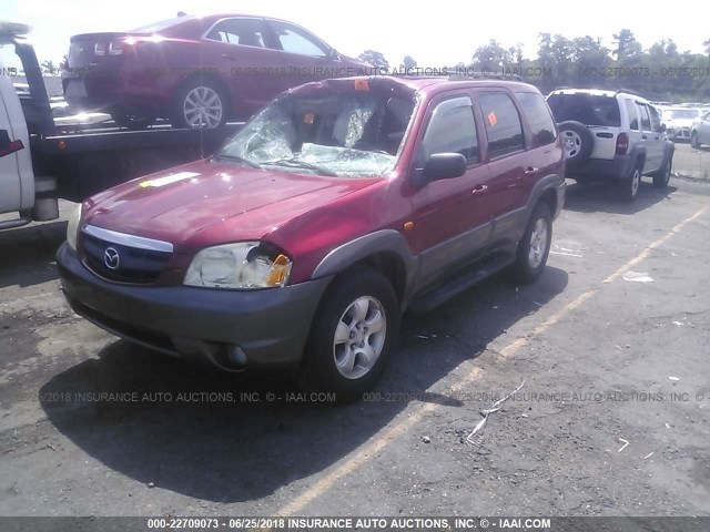 4F2CZ06163KM00642 - 2003 MAZDA TRIBUTE ES BURGUNDY photo 2