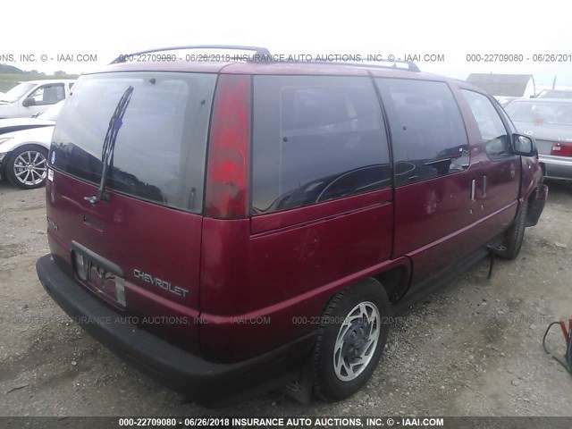 1GNDU06D4ST135359 - 1995 CHEVROLET LUMINA APV MAROON photo 4