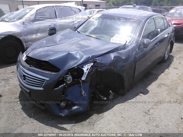 JN1CV6AR0AM251709 - 2010 INFINITI G37 BLACK photo 2