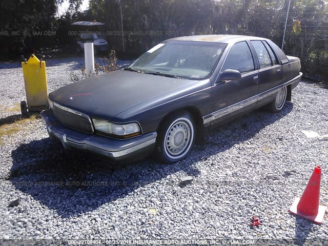 1G4BN52P4SR417231 - 1995 BUICK ROADMASTER Dark Blue photo 2