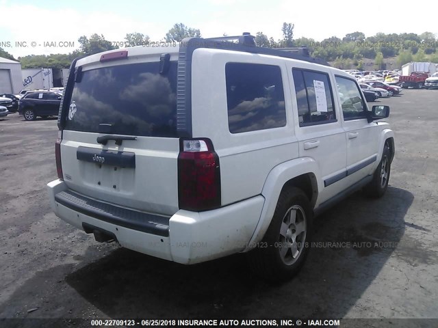 1J8HH48K89C537633 - 2009 JEEP COMMANDER SPORT WHITE photo 4