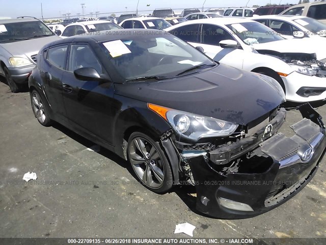 KMHTC6AD0DU092648 - 2013 HYUNDAI VELOSTER BLUE photo 1