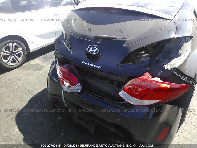 KMHTC6AD0DU092648 - 2013 HYUNDAI VELOSTER BLUE photo 6