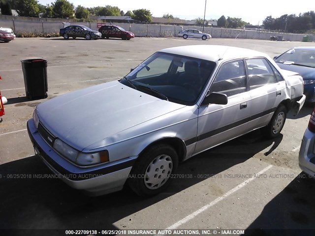 JM1GD2225M1902866 - 1991 MAZDA 626 DX/LX SILVER photo 2