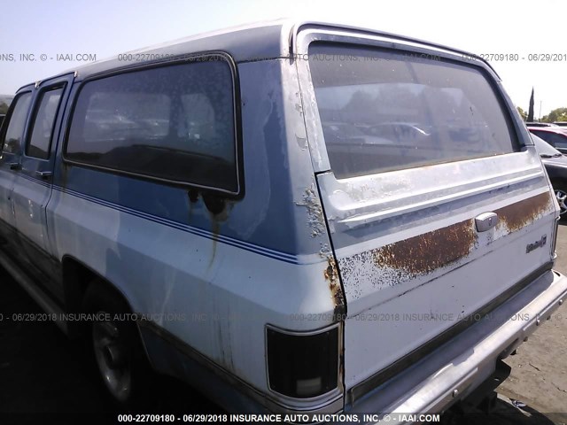 1G8GC26W0FF125447 - 1985 CHEVROLET SUBURBAN C2 BLUE photo 6