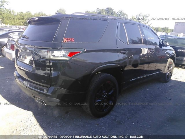 1GNEVJKW9JJ255182 - 2018 CHEVROLET TRAVERSE PREMIER BLACK photo 4