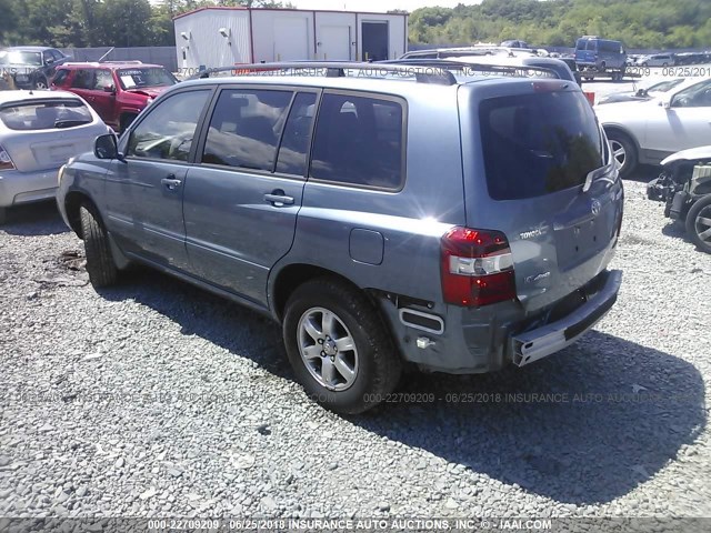 JTEEP21A450130001 - 2005 TOYOTA HIGHLANDER LIMITED BLUE photo 3