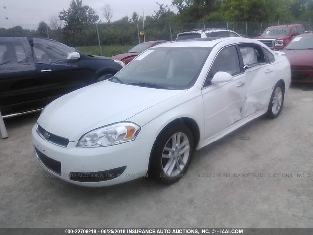 2G1WC5E35D1186493 - 2013 CHEVROLET IMPALA LTZ WHITE photo 2