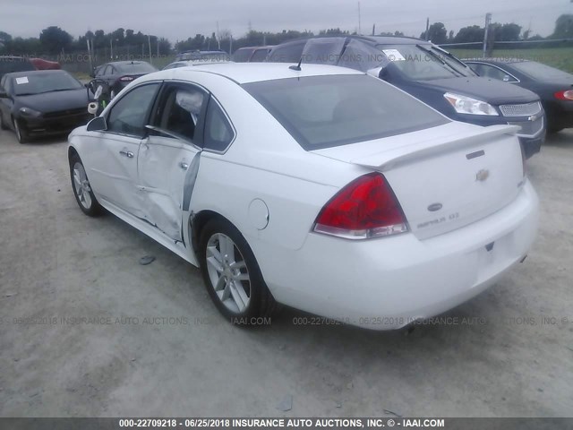 2G1WC5E35D1186493 - 2013 CHEVROLET IMPALA LTZ WHITE photo 3