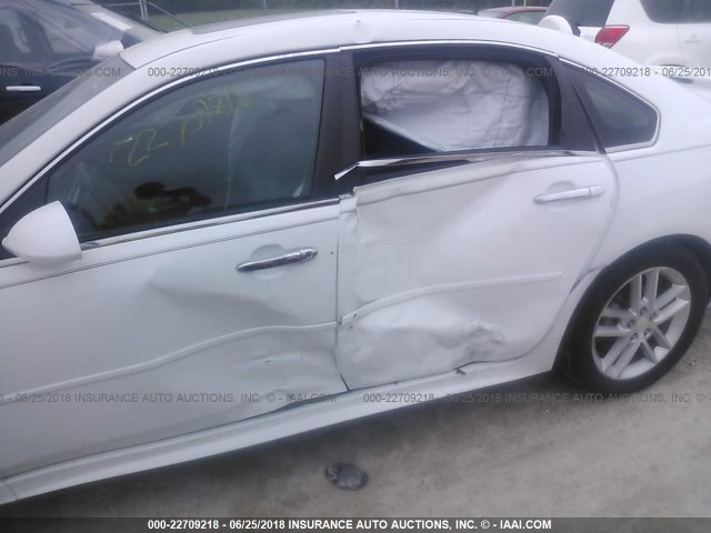 2G1WC5E35D1186493 - 2013 CHEVROLET IMPALA LTZ WHITE photo 6