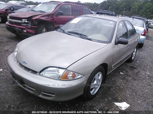 1G1JF524727474207 - 2002 CHEVROLET CAVALIER LS GOLD photo 2