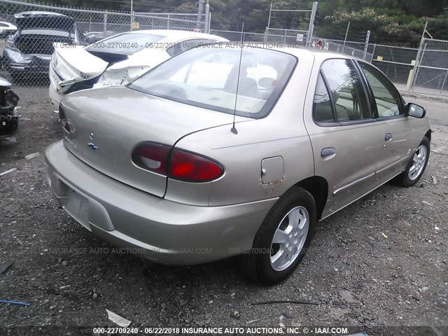 1G1JF524727474207 - 2002 CHEVROLET CAVALIER LS GOLD photo 4