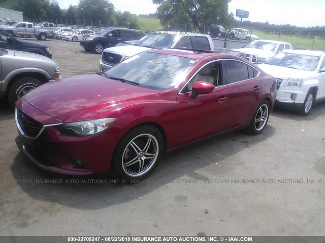 JM1GJ1W65E1120830 - 2014 MAZDA 6 GRAND TOURING RED photo 2