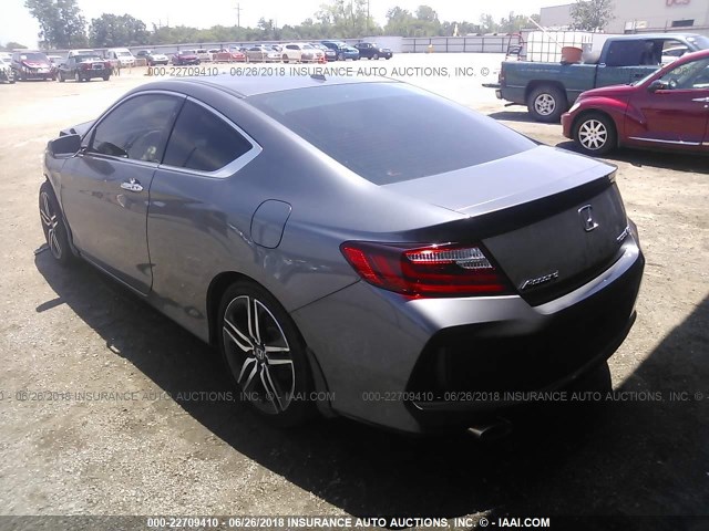 1HGCT2B00GA003810 - 2016 HONDA ACCORD TOURING GRAY photo 3