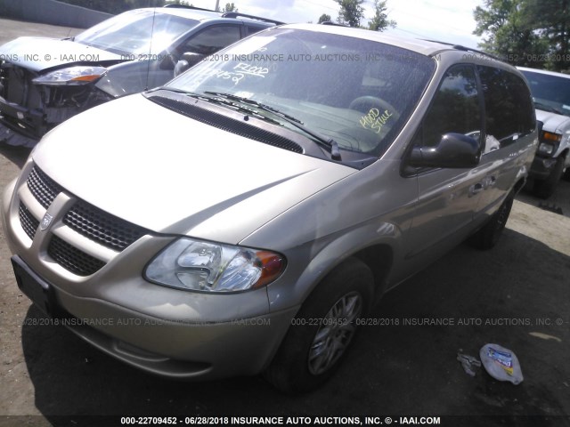 2B4GP44332R687874 - 2002 DODGE GRAND CARAVAN SPORT TAN photo 2