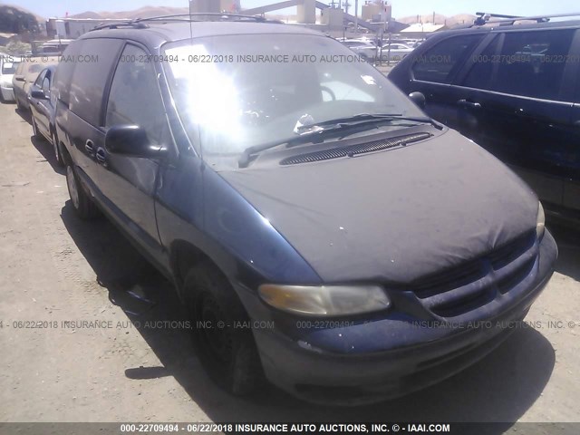 1B4GP45R0YB543600 - 2000 DODGE CARAVAN SE/SPORT BLUE photo 1