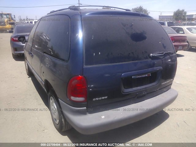 1B4GP45R0YB543600 - 2000 DODGE CARAVAN SE/SPORT BLUE photo 3