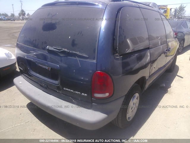 1B4GP45R0YB543600 - 2000 DODGE CARAVAN SE/SPORT BLUE photo 4