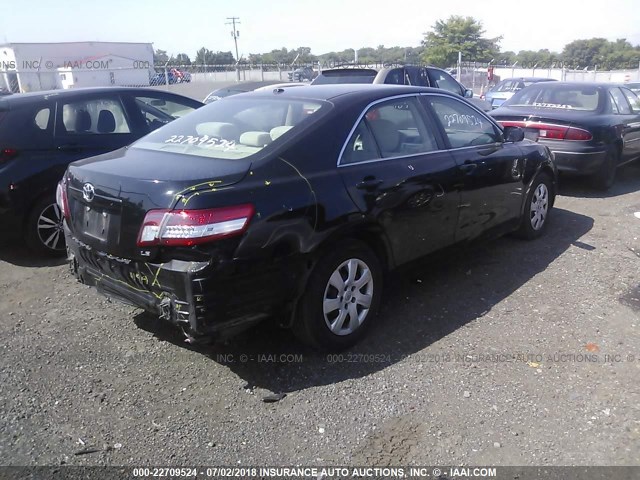 4T1BF3EK6AU537190 - 2010 TOYOTA CAMRY SE/LE/XLE BLACK photo 4