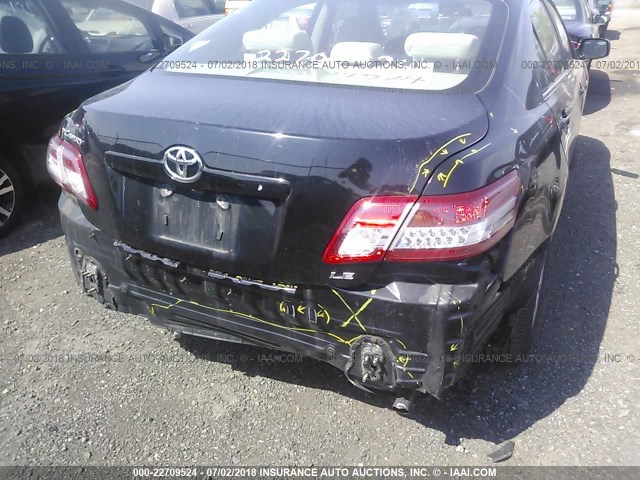 4T1BF3EK6AU537190 - 2010 TOYOTA CAMRY SE/LE/XLE BLACK photo 6