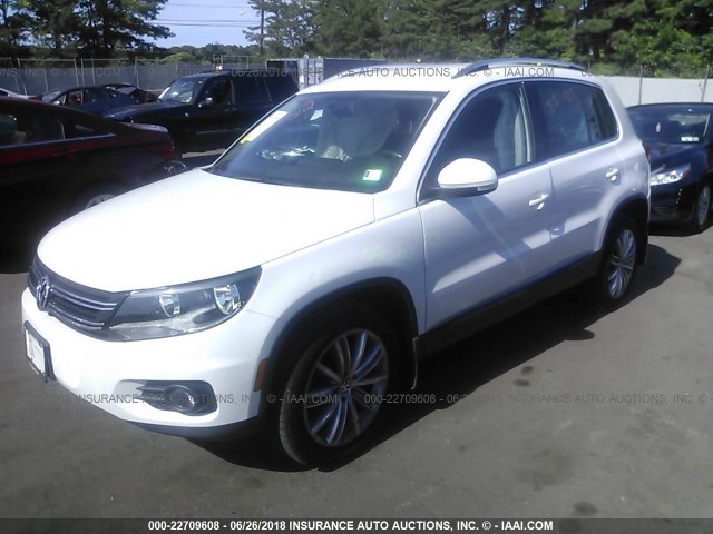 WVGBV3AX0DW620739 - 2013 VOLKSWAGEN TIGUAN S/SE/SEL WHITE photo 2