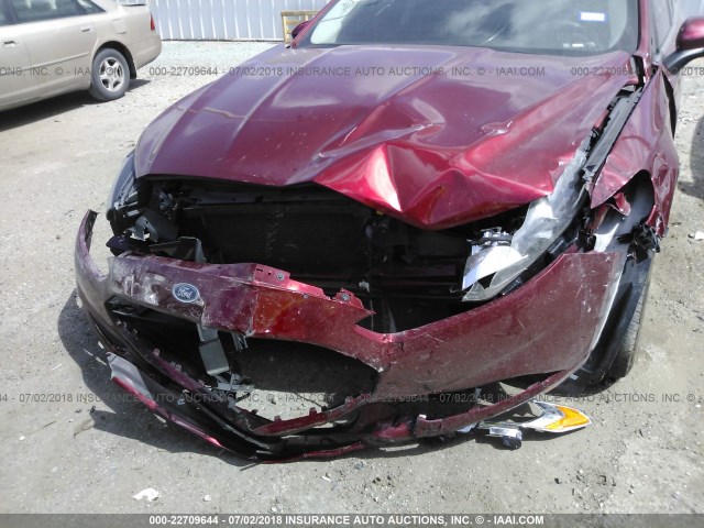 3FA6P0G73FR294906 - 2015 FORD FUSION S RED photo 6