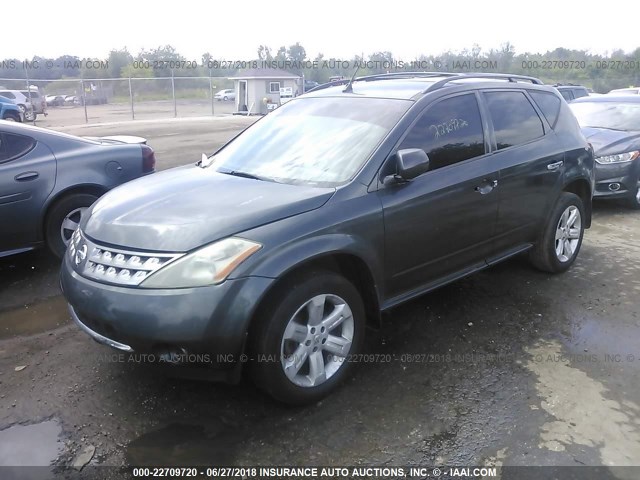 JN8AZ08T46W412652 - 2006 NISSAN MURANO SL/SE/S GRAY photo 2