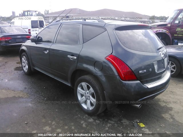 JN8AZ08T46W412652 - 2006 NISSAN MURANO SL/SE/S GRAY photo 3