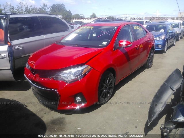 2T1BURHE9GC560536 - 2016 TOYOTA COROLLA L/LE/LE PLS/PRM/S/S PLS RED photo 2