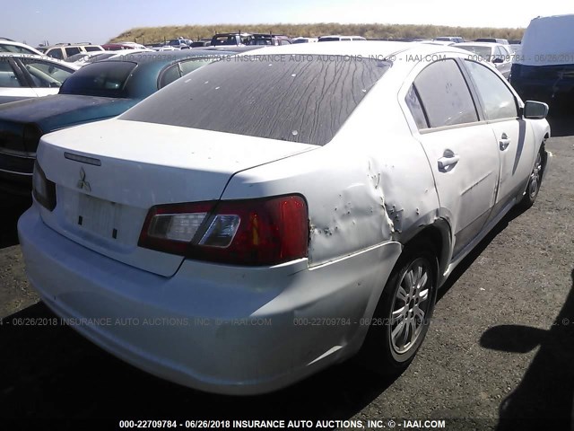 4A32B2FF0CE007061 - 2012 MITSUBISHI GALANT FE WHITE photo 4