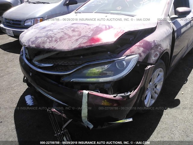 1C3CCCAB3GN122424 - 2016 CHRYSLER 200 LIMITED MAROON photo 6