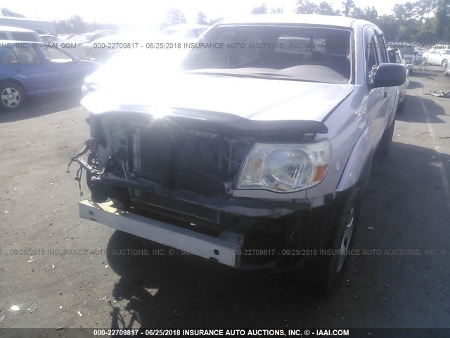 5TELU42N58Z545706 - 2008 TOYOTA TACOMA DOUBLE CAB ვერცხლისფერი ფოტო 6