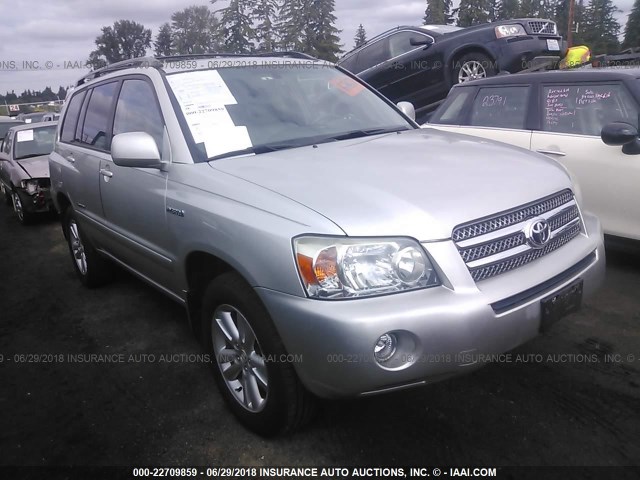 JTEHW21A170042834 - 2007 TOYOTA HIGHLANDER HYBRID SILVER photo 1