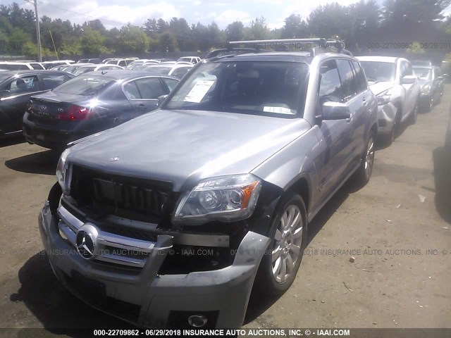 WDCGG8HB2BF662753 - 2011 MERCEDES-BENZ GLK 350 4MATIC GRAY photo 2