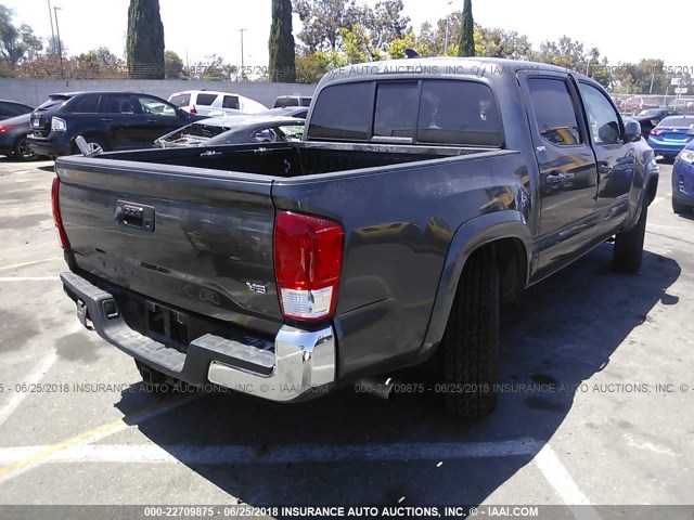 3TMAZ5CN3GM023987 - 2016 TOYOTA TACOMA DBL CAB/SR5/TRD SPORT/OR GRAY photo 4