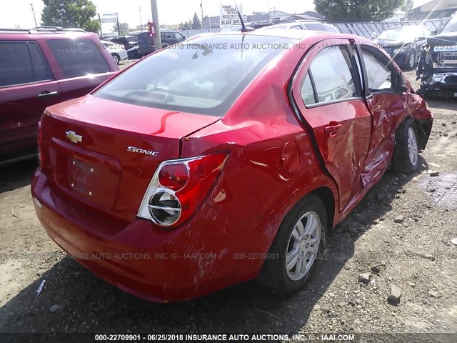 1G1JA5SH4C4202427 - 2012 CHEVROLET SONIC LS 红色 照片 4