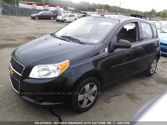 KL1TD6DE5AB110033 - 2010 CHEVROLET AVEO LS/LT 黑色 照片 2