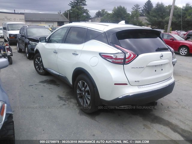 5N1AZ2MH7HN145178 - 2017 NISSAN MURANO S/SL/SV/PLATINUM WHITE photo 3