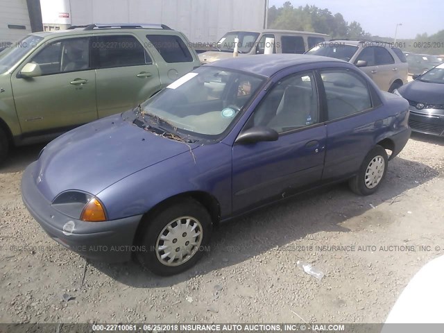 2C1MR5296S6735234 - 1995 GEO METRO LSI BLUE photo 2