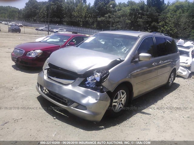 5FNRL38605B048440 - 2005 HONDA ODYSSEY EXL GOLD photo 2