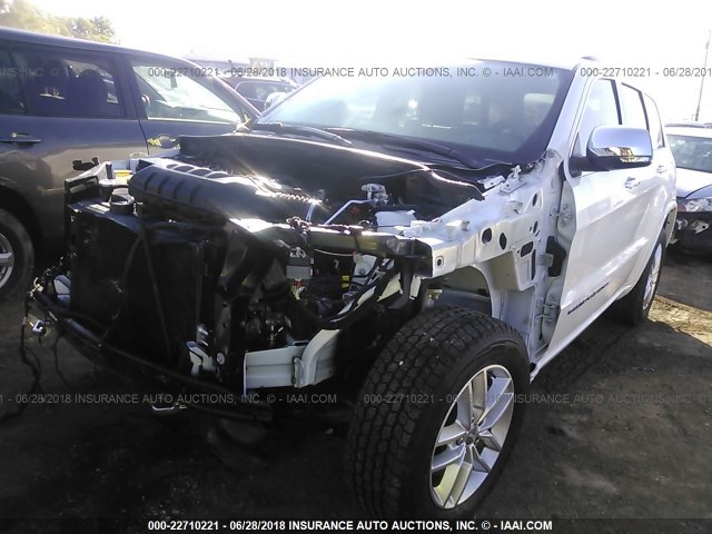 1C4RJFCT3HC853855 - 2017 JEEP GRAND CHEROKEE OVERLAND WHITE photo 2